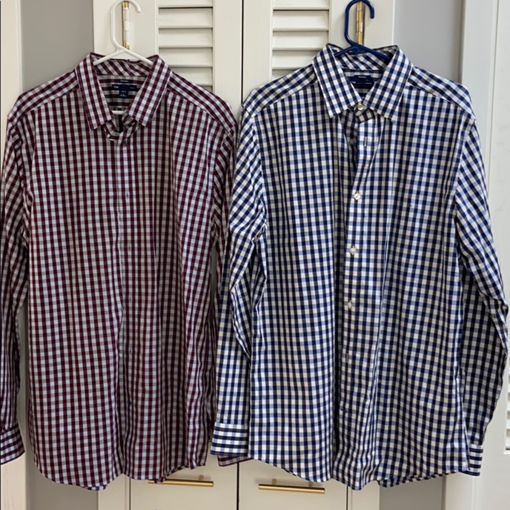 Two Men’s Gap Button-Down No Iron Shirts